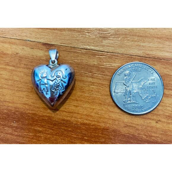 Sterling ‎ Silver Heart Pendant - Picture 1 of 2